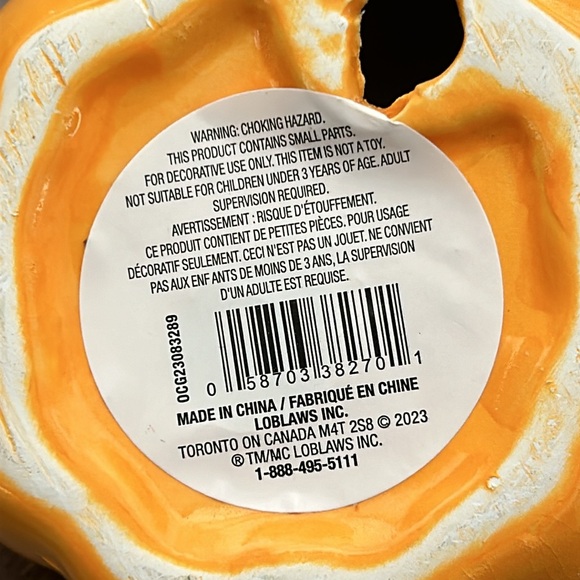 Set of 2 Ceramic Stoneware Pumpkins, Halloween Fall Decor, Orange Brown Harvest - Picture 4 of 8